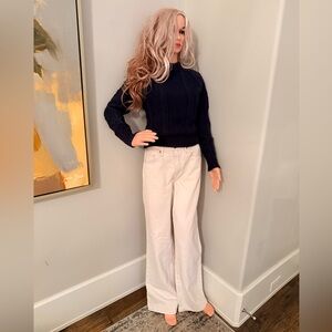 NWT Gorgeous & Stylish Cream Wide Leg Jeans!